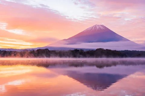 Shōji-meer bij dageraad, Yamanashi