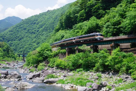 新緑に包まれる飛騨川 / 岐阜県