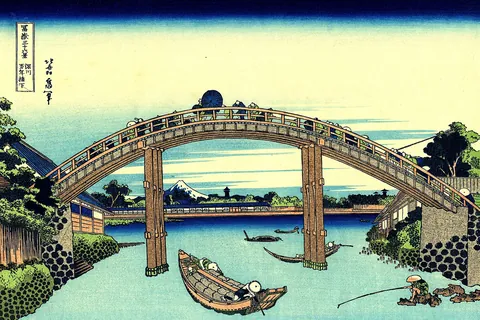Sous le pont Mannen à Fukagawa