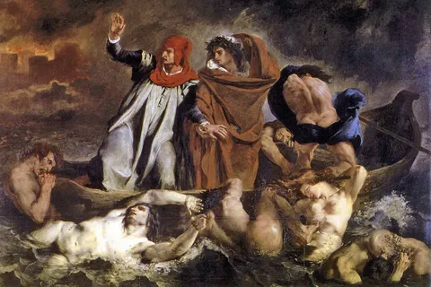 La Barque de Dante / Eugène Delacroix