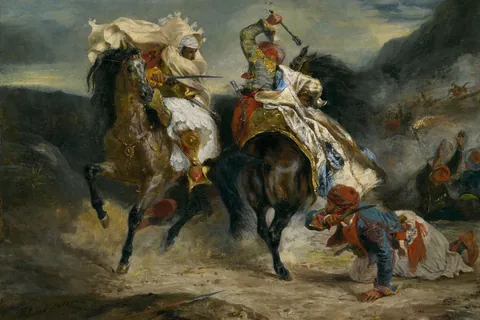 Le Combat du Giaour et du Pacha / Eugène Delacroix