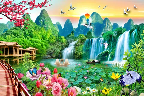 亚洲的美丽庭园