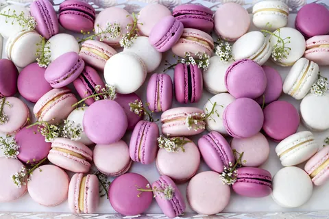 Roze macarons