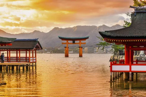 宮島の夕景