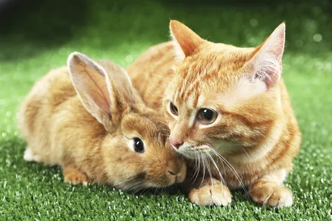 ウサギと猫