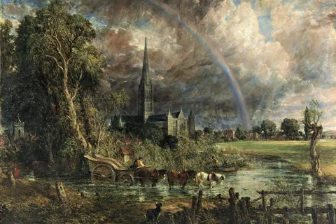 Salisbury Cathedral from the Meadows / John Constable