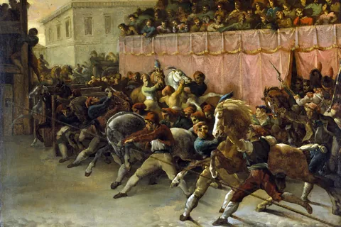 Riderless Racers in Rome / Théodore Géricault