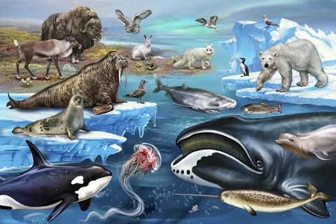 北極の野生動物