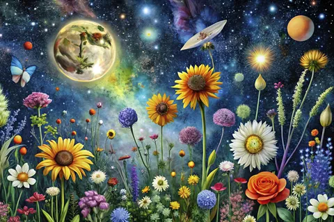 Mar de flores en la galaxia