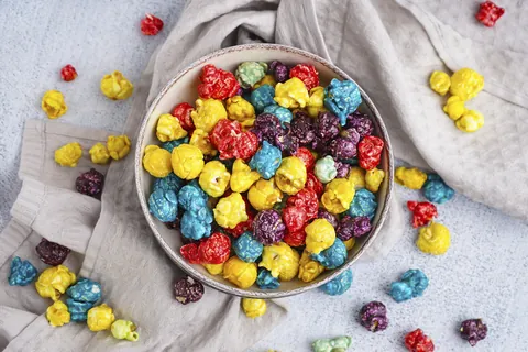 Pop-corn coloré / États-Unis
