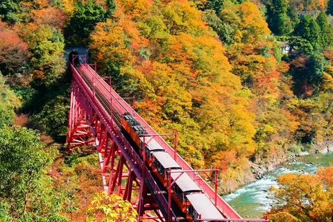 Otoño: Hojas otoñales en la garganta de Kurobe, Nagano