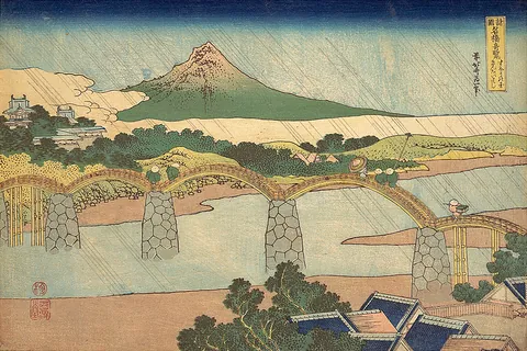 Remarkable Views of Bridges / Kintai Bridge in Suo Province
