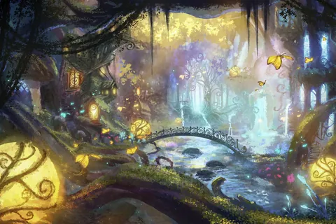 Bosque de luz fantasmal