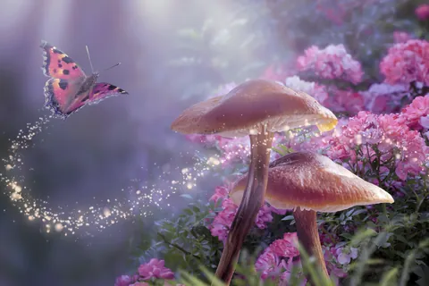 Danza de mariposas rosas
