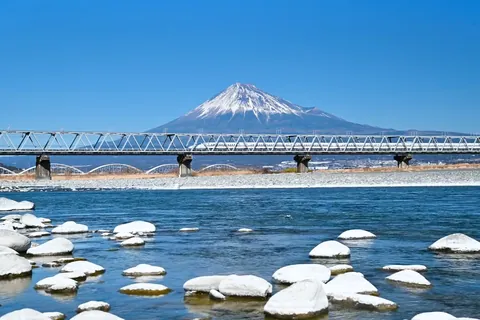 Le mont Fuji et le fleuve Fuji, Shizuoka
