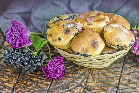 Muffin de arándanos